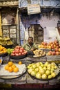 Vegetable shop and vendor, India