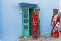 Two women, in the blue city of Jodhpur, Rajasthan