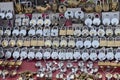 Aluminium and steel made locks and keys are displayed for sale at famous Sardar Market and Ghanta ghar Clock tower in Jodhpur,