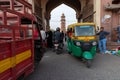 Busy and congested view of famous Sardar Market and Ghanta ghar Clock tower in Jodhpur, Rajasthan, India