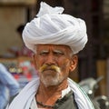 Portrait of an old man in the streets of Jodhpur