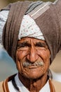 Portrait of an old man in the streets of Jodhpur