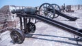 Rusty Old Cannon Gun on Indian Fort Wall at Mehrangarh Fort.