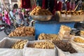 Various types of bicuits are being sold at famous Sardar Market and Ghanta ghar Clock tower in Jodhpur, Rajasthan, India