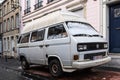 Jodoigne, Wallonia - Belgium - Vintage white Volkswagen van