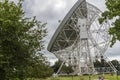 Jodrell Bank Radio telescope in the rural countryside of Cheshire England Royalty Free Stock Photo