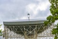 Jodrell Bank Radio telescope in the rural countryside of Cheshire England Royalty Free Stock Photo