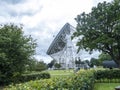 Jodrell Bank Radio telescope in the rural countryside of Cheshire England Royalty Free Stock Photo