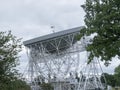 Jodrell Bank Radio telescope in the rural countryside of Cheshire England Royalty Free Stock Photo