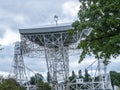 Jodrell Bank Radio telescope in the rural countryside of Cheshire England Royalty Free Stock Photo