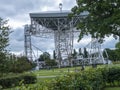 Jodrell Bank Radio telescope in the rural countryside of Cheshire England Royalty Free Stock Photo