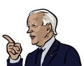 Joe-Biden- Illustration-vector-political-cartoon Royalty Free Stock Photo