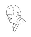 Joe Biden Line Art Illustration