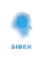 Joe Biden paper cut illustration