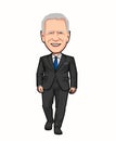 Caricature Joe Biden, America President\'s, Vector Potrait Royalty Free Stock Photo