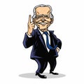 Joe Biden President of US United States of America Cartoon Caricature Vector Drawing Illustration Royalty Free Stock Photo