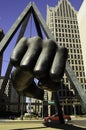 Joe Louis famos fist in Detroit