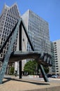 Joe Louis memorial in Detroit, MI, close-up