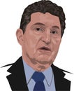 Joe Manchin Portrait Vector Illustration