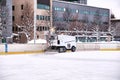 Ice resurfacer to clean and smooth the surface of a sheet of ice rink