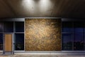 Art Virtauksia ja Kivet - Streams and Stones on the wall of new brand apartment building. Royalty Free Stock Photo