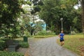 Jogger in Bishan Ang Mo Kio Park in Singapore