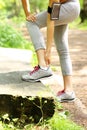 Jogger having problems with ankle Royalty Free Stock Photo