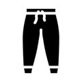 jogger pants boy baby cloth glyph icon vector illustration