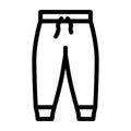 jogger pants boy baby cloth line icon vector illustration