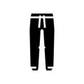 joggers pants clothes glyph icon vector illustration