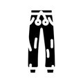 joggers pants clothes glyph icon vector illustration