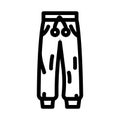 joggers pants clothes line icon vector illustration