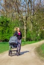 Jogging with a baby buggy