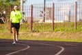 Professional Female Runner During Outdoor Training