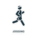 Jogging icon. Monochrome simple Jogging icon for templates, web design and infographics