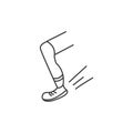 cool jogging icon vector illustration