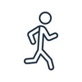 Jogging icon vector isolated on white background, Jogging sign