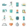 Jogging Icons Flat