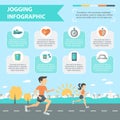 Jogging Infographics Set vector design illustration