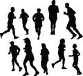 Jogging silhouettes