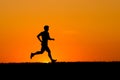 Jogging in the sunset Royalty Free Stock Photo