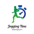 Jogging Time logo or symbol template design