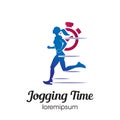 Jogging Time logo or symbol template design