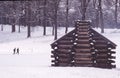 Jogging in winter at Valley Forge Royalty Free Stock Photo