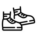 Jogging workout icon outline vector. Footstep monitoring pedometer