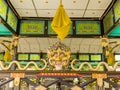 JOGJA, INDONESIA - AUGUST 12, 2O17: Indoor view of a dragon extructure inside of a building at Taman Sari water palace