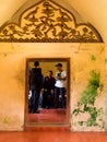 JOGJA, INDONESIA - AUGUST 12, 2O17: Unidentified people at indoor of Taman Sari water palace of Yogyakarta on Java