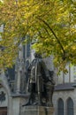 Johann Sebastian Bach Monument in front of the Thomaskirche in Leipzig Royalty Free Stock Photo