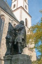 Johann Sebastian Bach Monument in front of the Thomaskirche in Leipzig