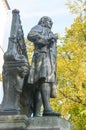 Johann Sebastian Bach Monument in front of the Thomaskirche in Leipzig Royalty Free Stock Photo